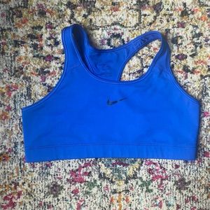 Nike Swoosh Sports Bra Deep Blue Womens XL